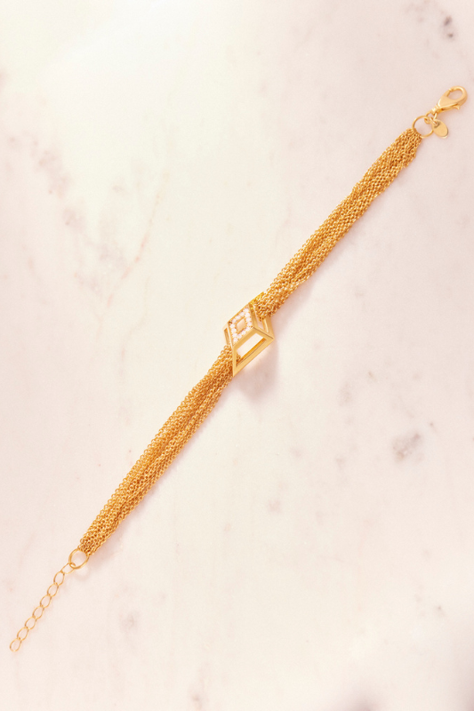 Ruifier Shard Diamond Bracelet – Yellow Gold Vermeil