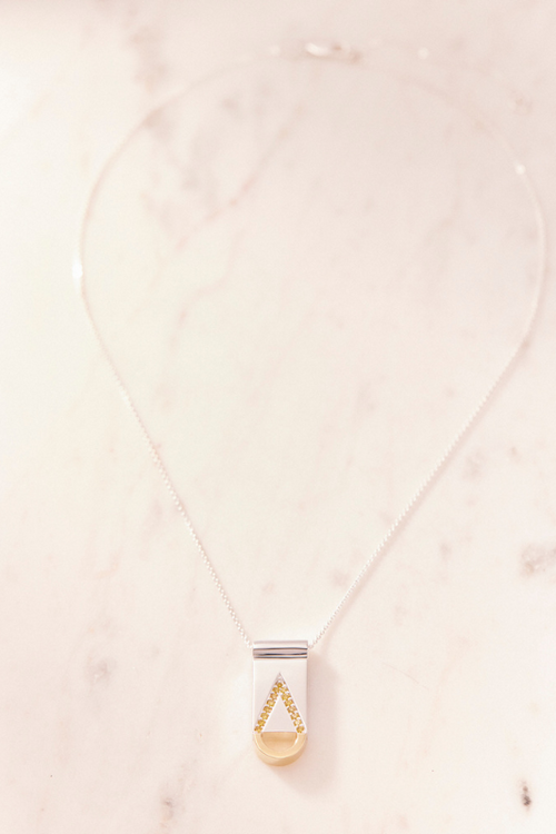 Ruifier 0.207ct Yellow Diamonds Dewdrop Necklace