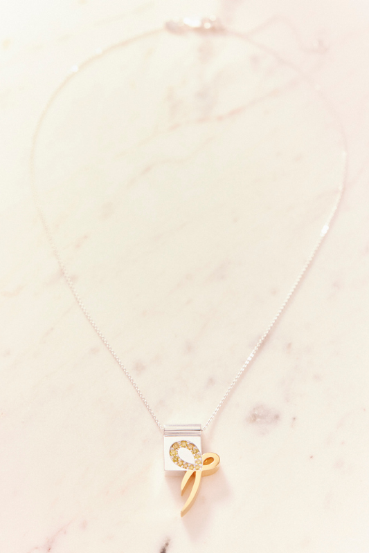 Ruifier Gold-Yellow Ribbon Necklace