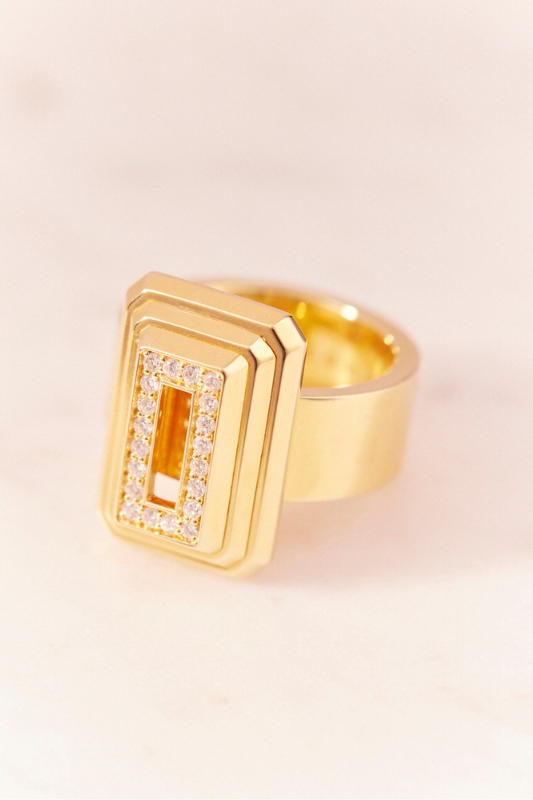 Ruifier Icon Pyramid Ring – Yellow Gold Vermeil