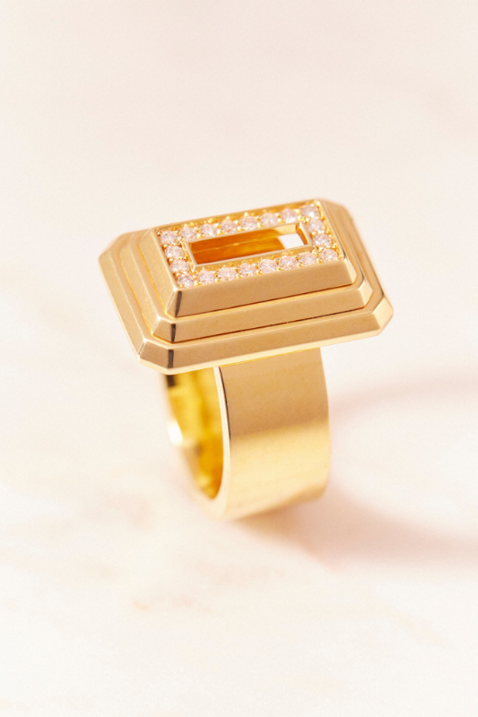 Ruifier Icon Pyramid Ring – Yellow Gold Vermeil