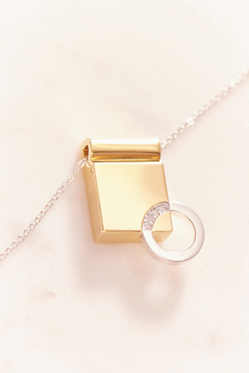 Ruifier 0.063ct White Diamonds Infinity Necklace