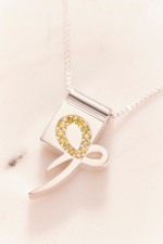 Ruifier Silver and Gold Ribbon Necklace